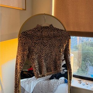 Brandy Melville Leopard Print Crop Top